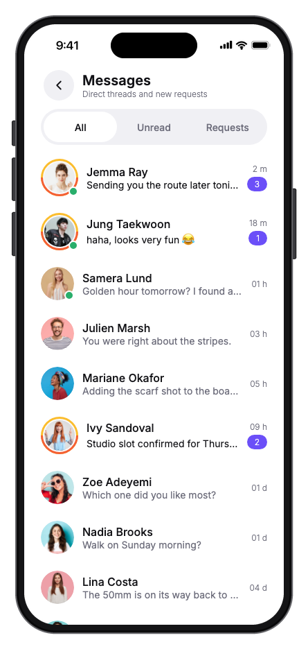 Circlo mobile app template screenshot 3