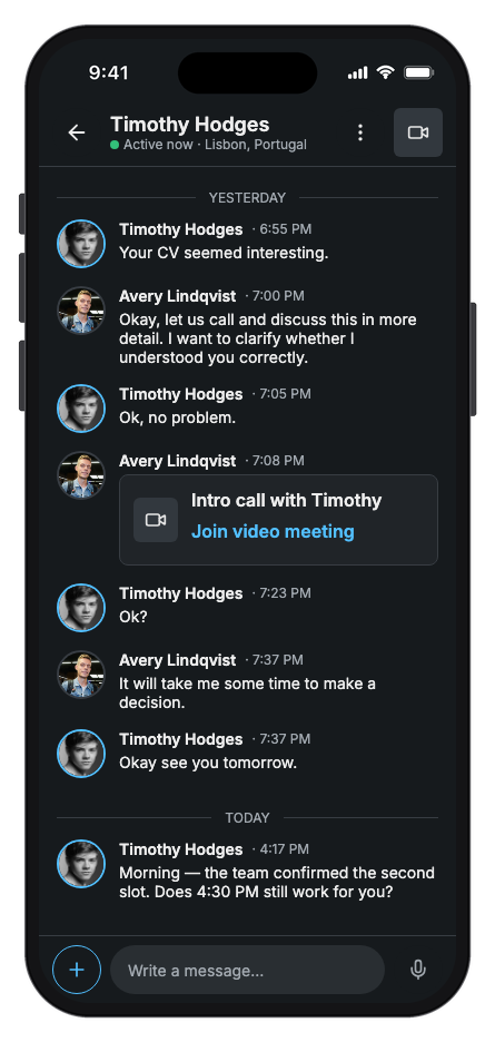 Connectly mobile app template screenshot 2