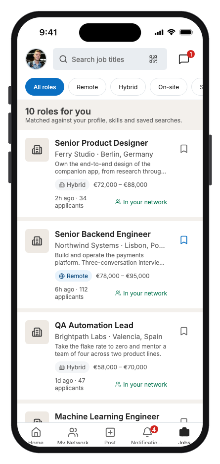 Connectly mobile app template screenshot 3