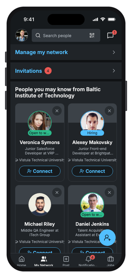 Connectly mobile app template screenshot 5