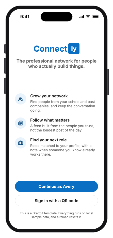 Connectly mobile app template screenshot 8
