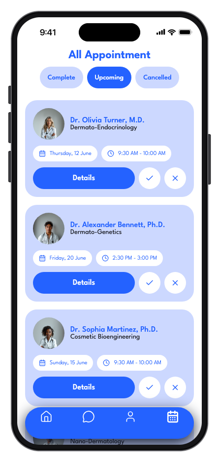 DermaCare mobile app template screenshot 2