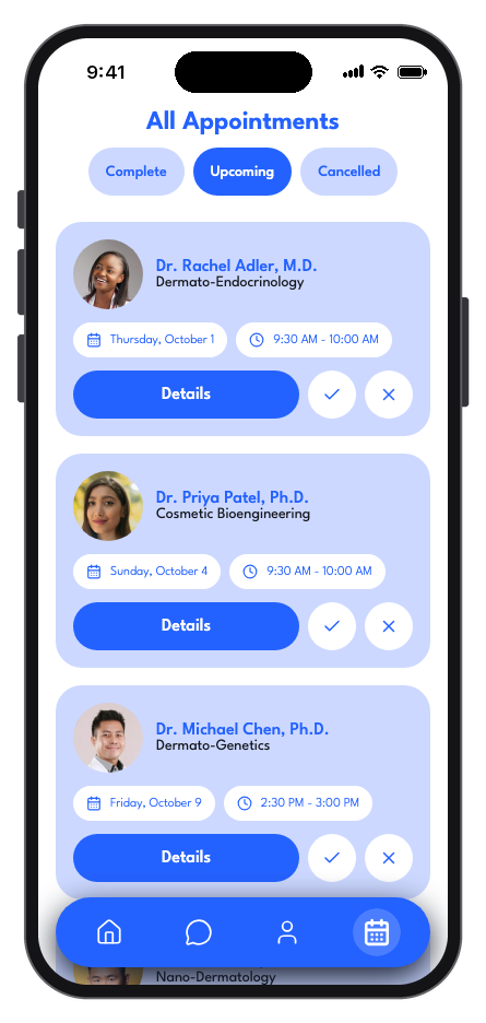DermaCare mobile app template screenshot 2