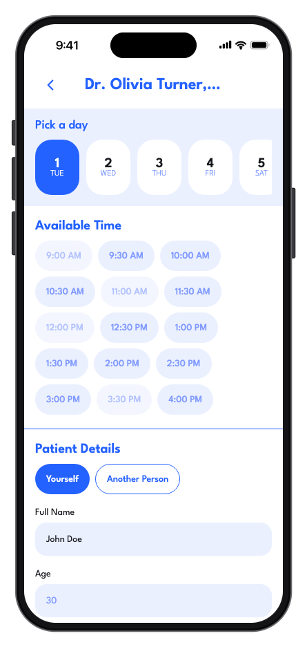 DermaCare mobile app template screenshot 3