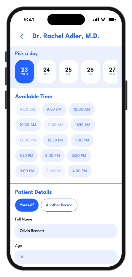 DermaCare mobile app template screenshot 3