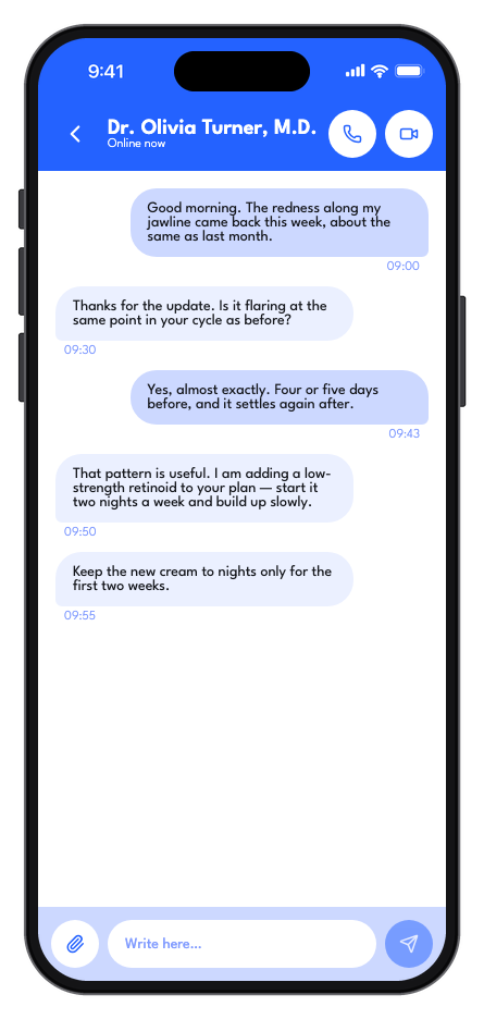 DermaCare mobile app template screenshot 4