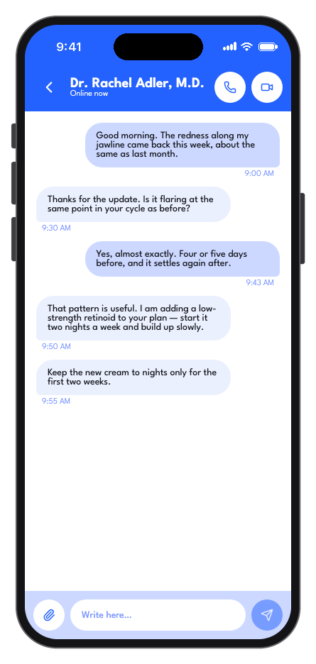 DermaCare mobile app template screenshot 4