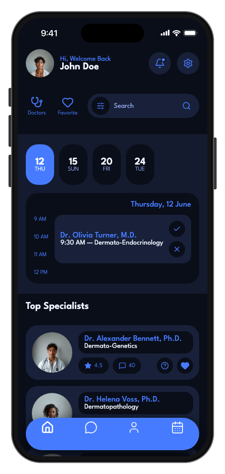 DermaCare mobile app template screenshot 9