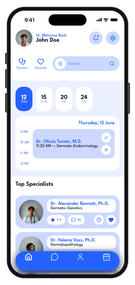 DermaCare app template preview