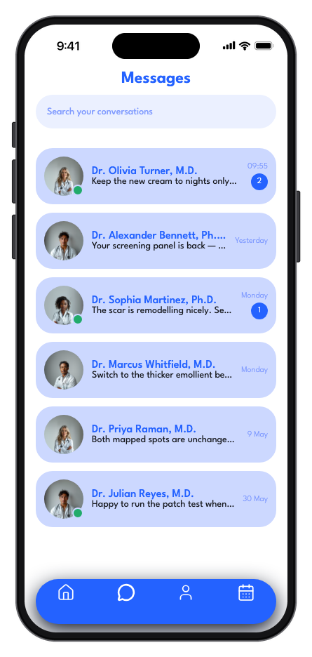 DermaCare mobile app template screenshot 7