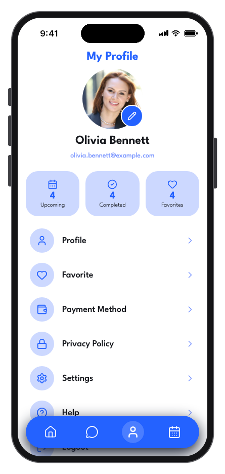 DermaCare mobile app template screenshot 8