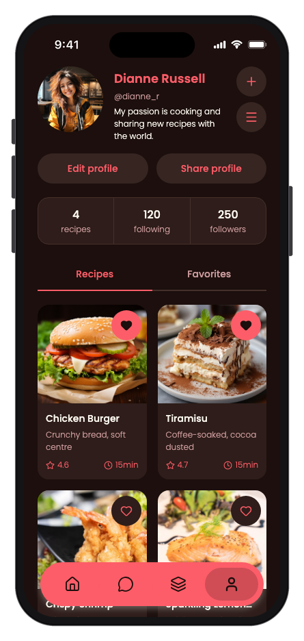 DishDash mobile app template screenshot 6