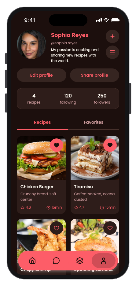 DishDash mobile app template screenshot 6
