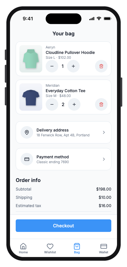 Vestra — Fashion Store mobile app template screenshot 3