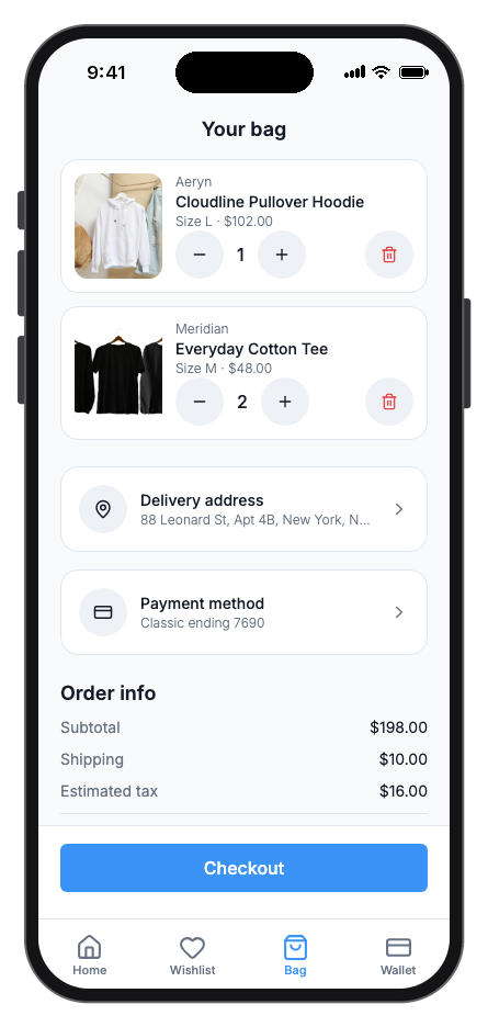Vestra — Fashion Store mobile app template screenshot 3