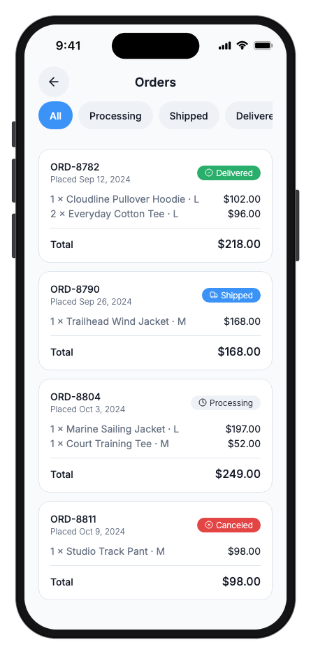 Vestra — Fashion Store mobile app template screenshot 5