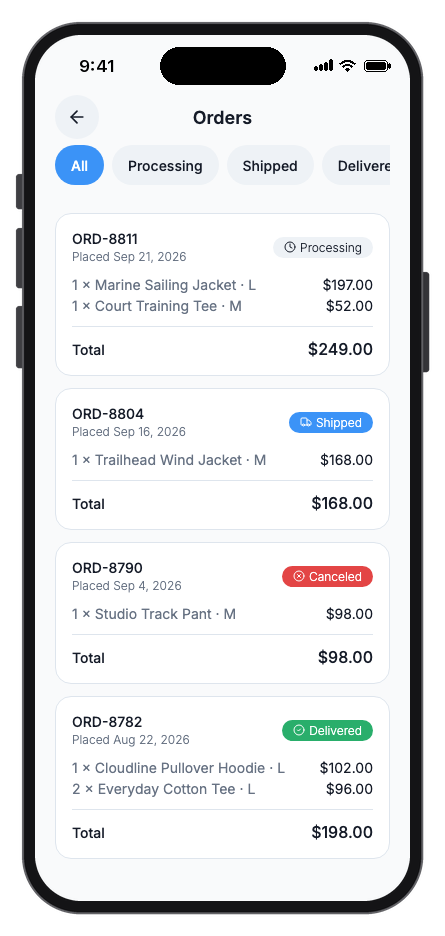 Vestra — Fashion Store mobile app template screenshot 5