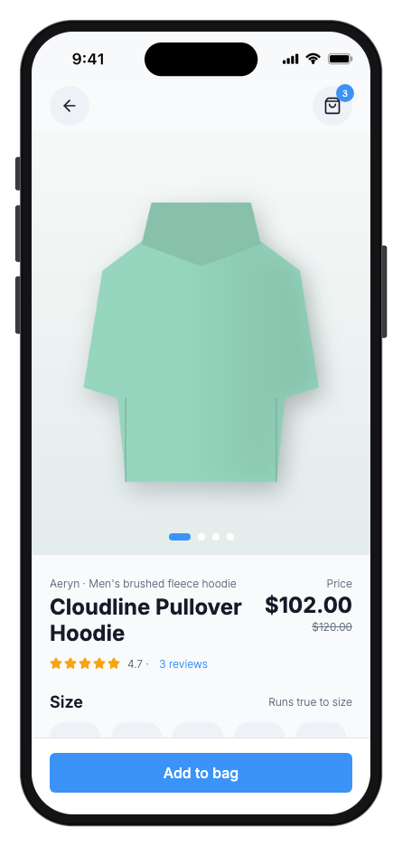 Vestra — Fashion Store mobile app template screenshot 6