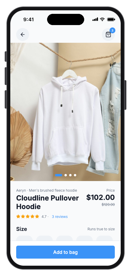 Vestra — Fashion Store mobile app template screenshot 6