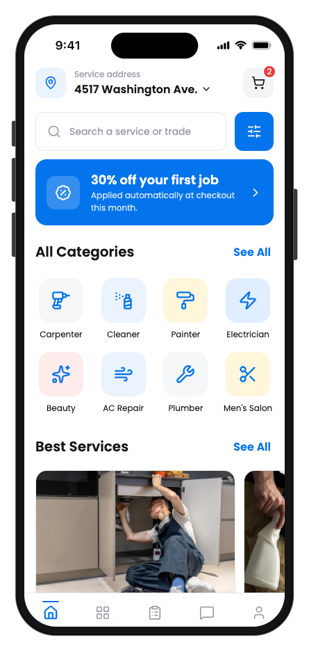 Fixora mobile app template preview