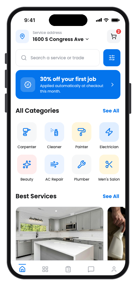 Fixora mobile app template preview
