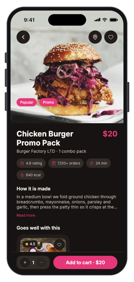 Food Couriers mobile app template screenshot 5