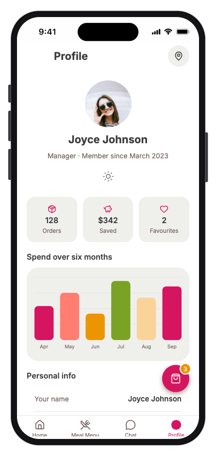Food Couriers mobile app template screenshot 8