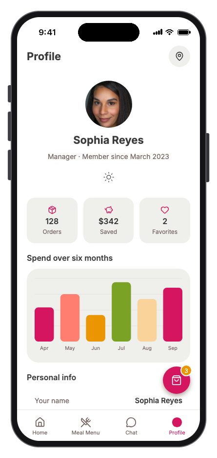 Food Couriers mobile app template screenshot 8