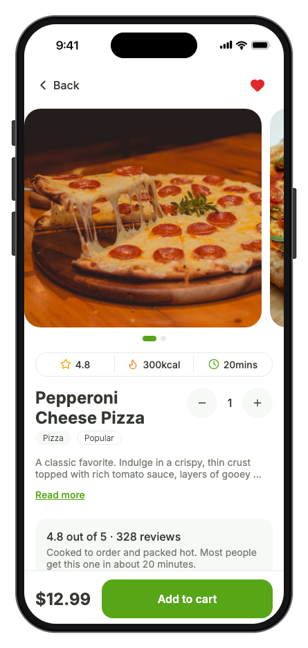 Forkly — Food Delivery mobile app template screenshot 5