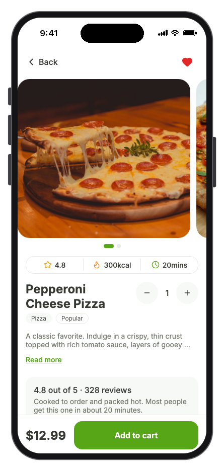 Forkly — Food Delivery mobile app template screenshot 5