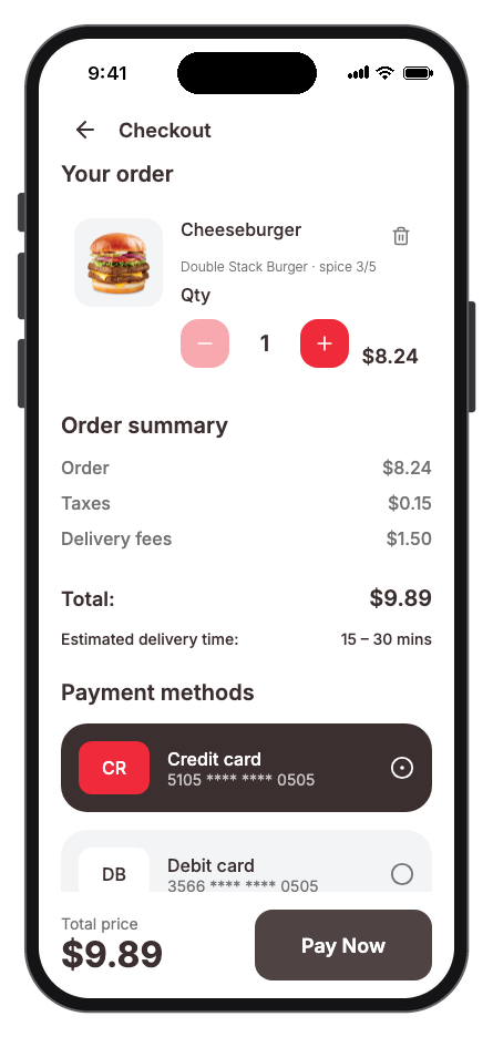Foodgo mobile app template screenshot 3