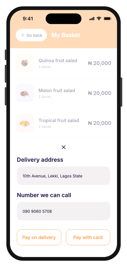 Freshbowl mobile app template screenshot 3