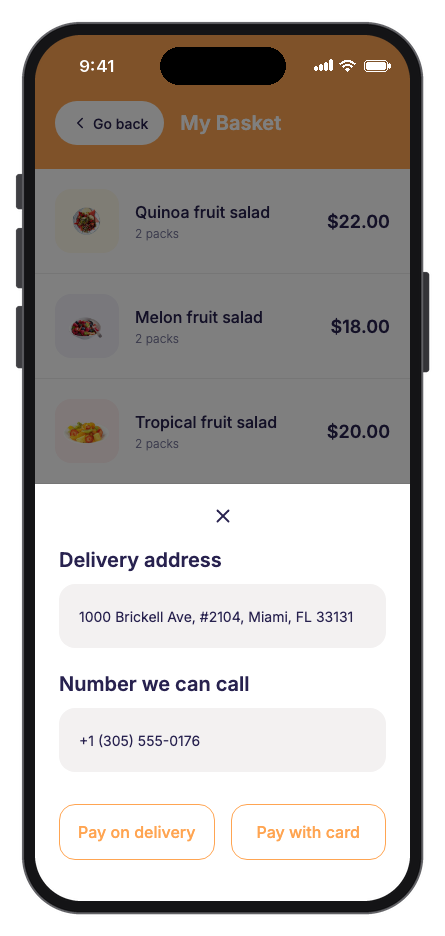 Freshbowl mobile app template screenshot 3
