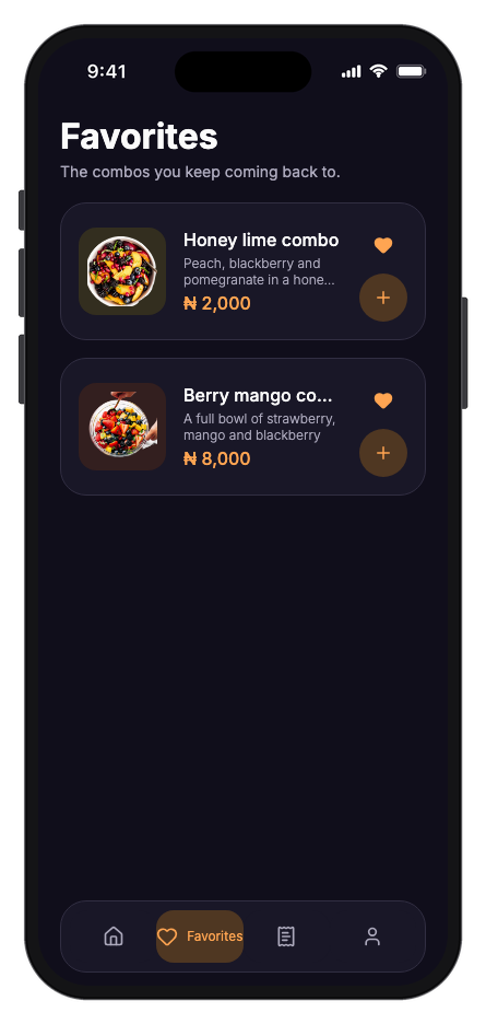 Freshbowl mobile app template screenshot 4