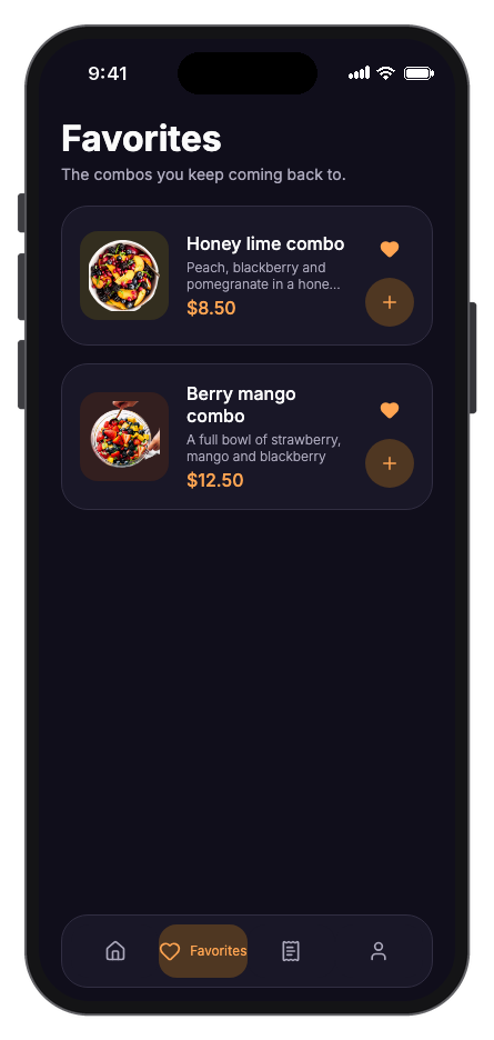 Freshbowl mobile app template screenshot 4
