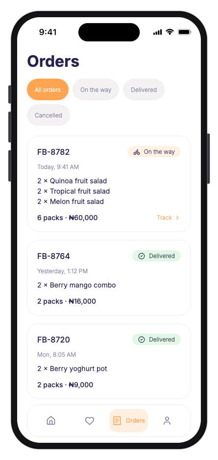 Freshbowl mobile app template screenshot 6
