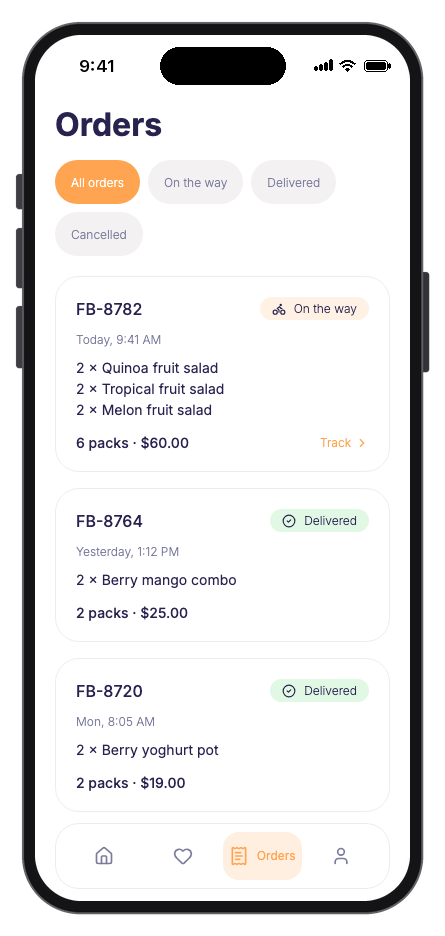 Freshbowl mobile app template screenshot 6