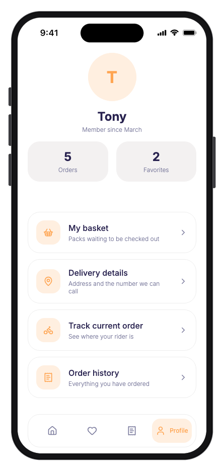 Freshbowl mobile app template screenshot 7