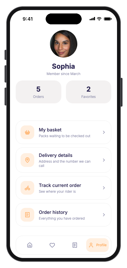 Freshbowl mobile app template screenshot 7