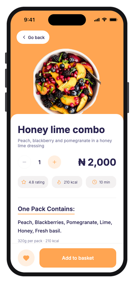 Freshbowl mobile app template screenshot 8