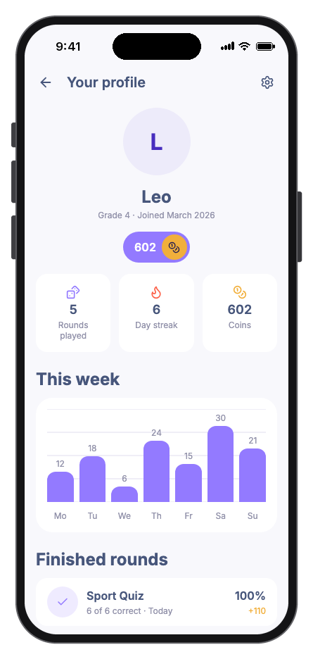 FunQuiz mobile app template screenshot 4