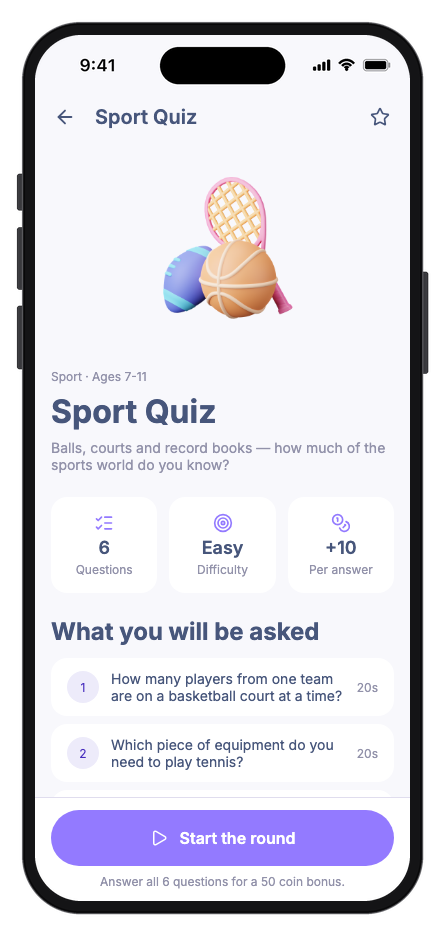FunQuiz mobile app template screenshot 5