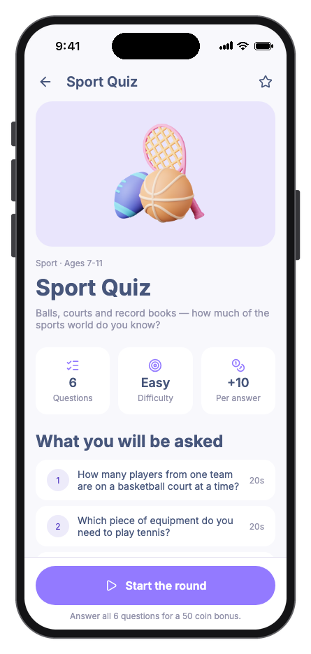 FunQuiz mobile app template screenshot 5