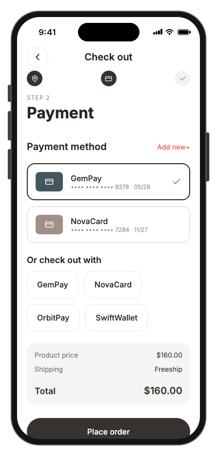 GemStore mobile app template screenshot 4
