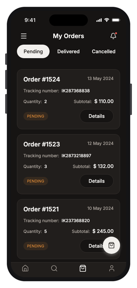 GemStore mobile app template screenshot 6
