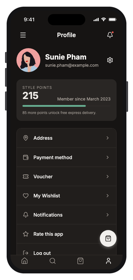 GemStore mobile app template screenshot 8