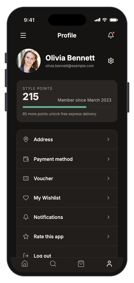 GemStore mobile app template screenshot 8