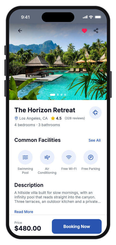 Grand Stay mobile app template screenshot 3
