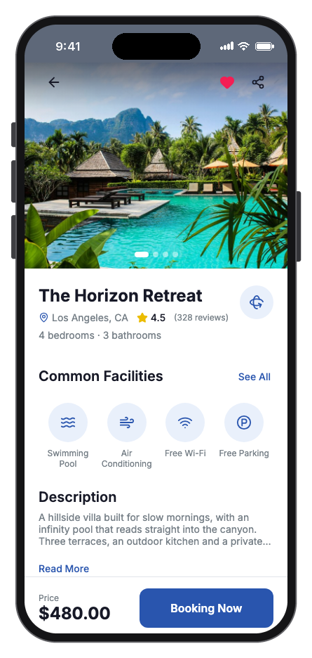 Grand Stay mobile app template screenshot 3