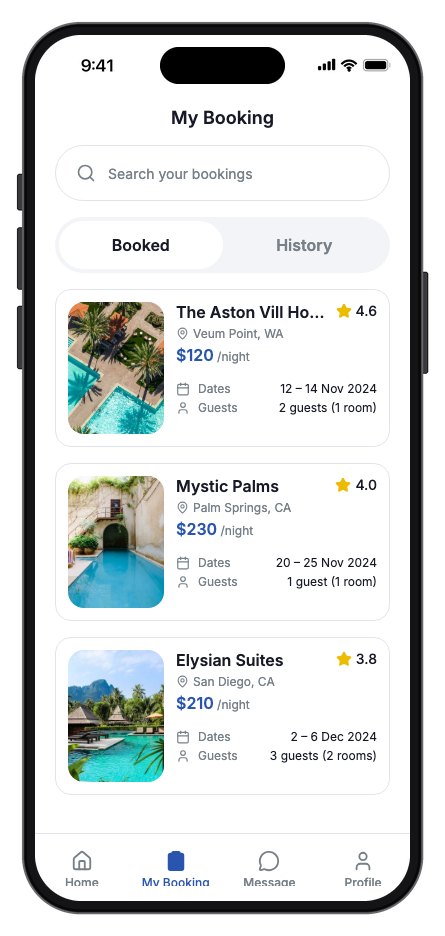 Grand Stay mobile app template screenshot 4